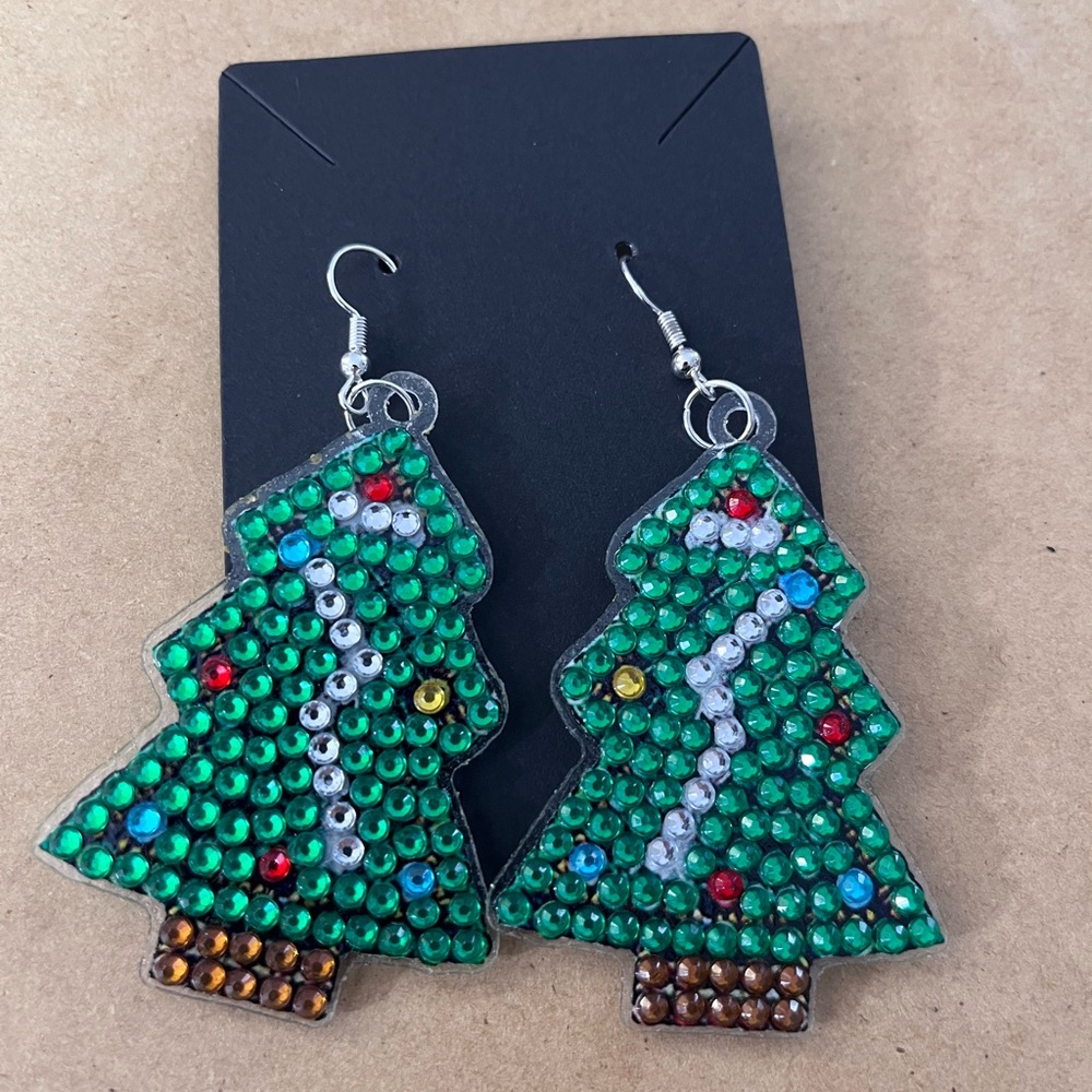 Festive Christmas Tree Earrings